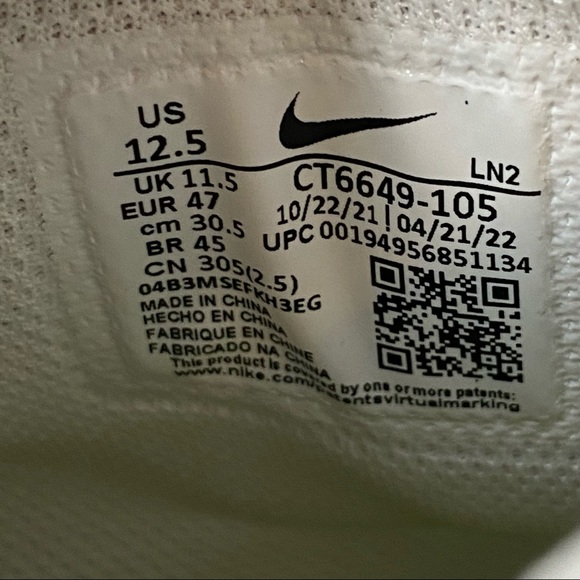 Nike Alpha Menace Pro 3 Football Cleats CT6649-105 Men’s Size 12.5 - Picture 10 of 10